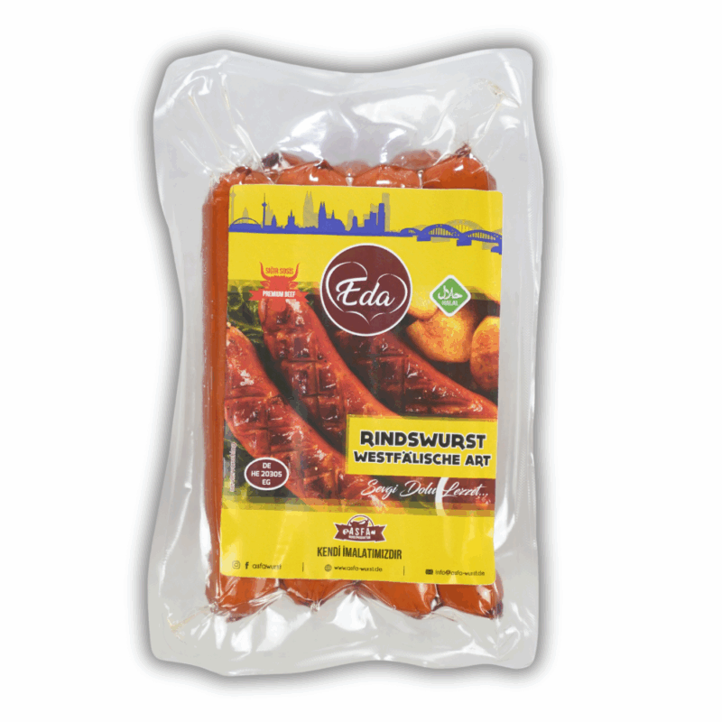 Halal Rindwurst Westfälischer Art – 700g | Kräftig gewürzt, traditionell geräuchert – Bild 2
